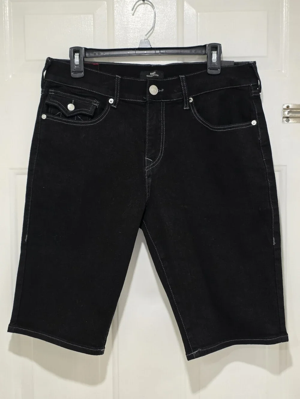 True Religion Black Denim Jean Shorts